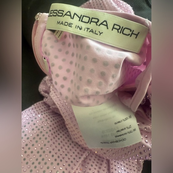 Alessandra Rich Crystal Embellished Shimmer Midi Bodycon Dress Size IT40 US4 - Picture 10 of 11